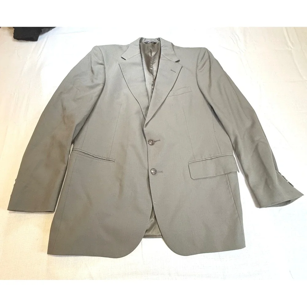 Vintage Polo University Club Ralph Lauren Wool Blazer USA 90s‎ Green Gray